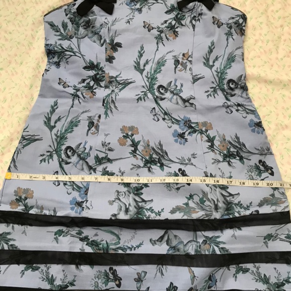 NWT Kimchi Blue Lyla Bow Detail Mini Dress Bow L Black Blue Urban Outfitters - Picture 11 of 15